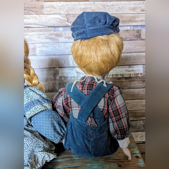 Vintage Jack & Jill Porcelain Dolls With Bucket - Picture 9 of 14